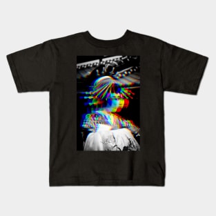 Japanese Geisha Vaporwave Glitch Art Japan Kids T-Shirt